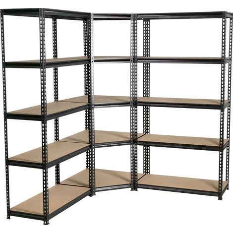 Sealey AP7150COMBO1 Corner Racking Unit with 5 Shelves - Set of 3