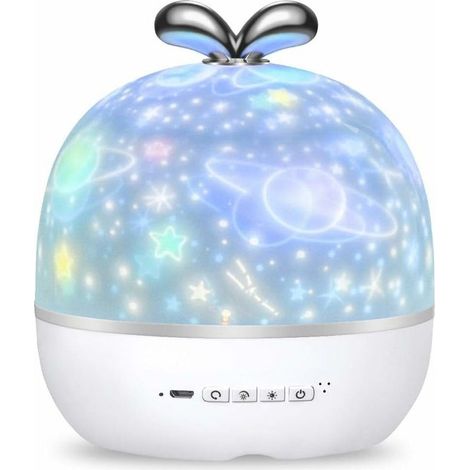 Projecteur Lampe Enfant, 360° Rotation Bébé Veilleuse Projecteur LED 6 Thème Veilleuse Ciel Etoilé Projection 6 Modes Plafond Projecteur Lumière Enfants Chambre Cadeau Anniversaire Parti (1/5)