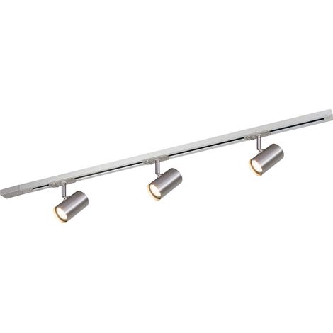 Rail 1m nickel satiné 3 spots GU10 Italux Marvi Jazz (1/3)