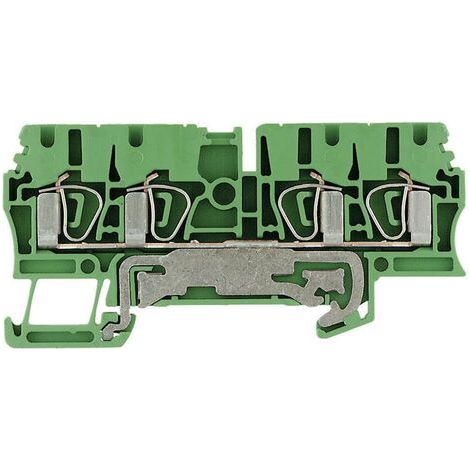 Bloc de jonction de protection Weidmüller ZPE 2.5/4AN 1608660000-1 vert-jaune 1 pc(s) D15457 (1/2)