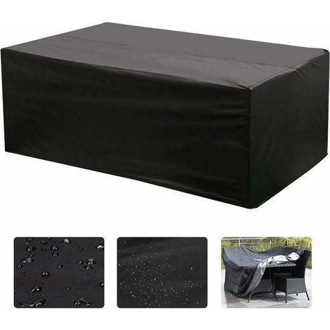 Housse de Salon, Table Rectangulaire Oxford pour Meubles de Jardin UV Protection (213 x 132 x 74 cm) (1/4)