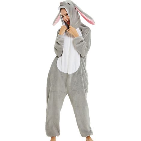 Pyjama une pièce à motif lapin rebelle, taille S (1/5)