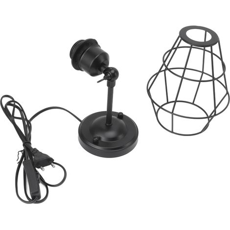 Applique Murale Vintage Style Industriel - Lampe Cage E27 E26 avec Interrupteur et Prise UE 100‑240V pour Salon Chambre (1/5)