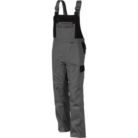 Qualitex Latzhose "image", Größe: 94, Farbe: mittelgrau/schwarz (1/2)