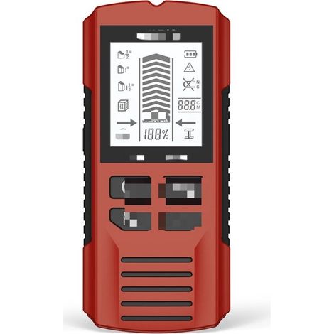 Wandscanner 5-in-1-Upgrade-Chip Wanddetektor für Holz Metall Wechselstromleitungen Rohre Kabelfinder LCD-Anzeige präzise Zentrierung rot nicht (1/2)
