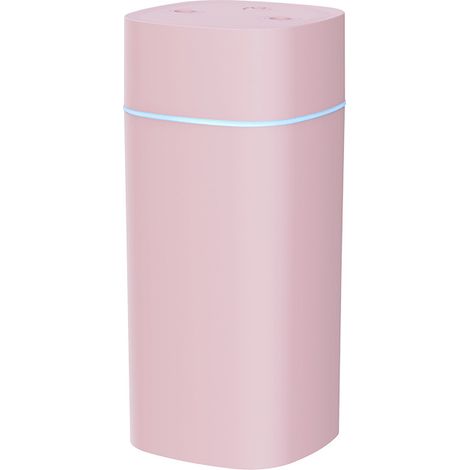 USB-Humidifier 600 ml mit Doppelzerstäubung und Nanobefeuchtung für Räume und Wohnungen – Geräuschlose Luftbefeuchtung, elegantes Rosa-Design
