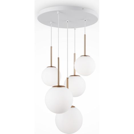 Maytoni Basic form Maytoni Basic Form Plafonnier Moderne 5 Lumières Grappe Doré E14 (1/5)
