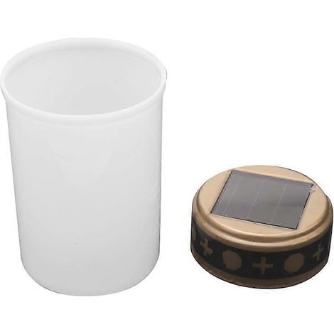 Bougie funéraire blanche pour cimetière, lampes solaires avec éclairage (lot de 4) (1/5)
