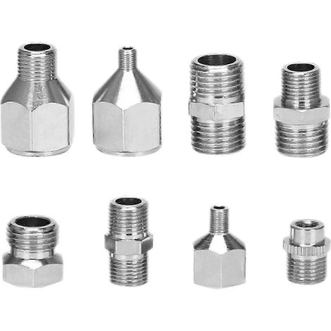 Kit de 8 raccords flexibles pour compresseur et tuyau d'aérographe (25-26 pièces) f74 (1/4)
