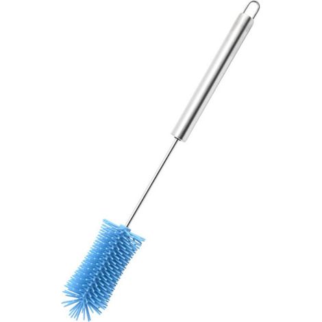 Cepillo de silicona para biberones, cepillo para biberones de bebé, cepillo de mango largo para biberones, cepillo de limpieza para tazas, biberones y hervidores de agua. (1/5)