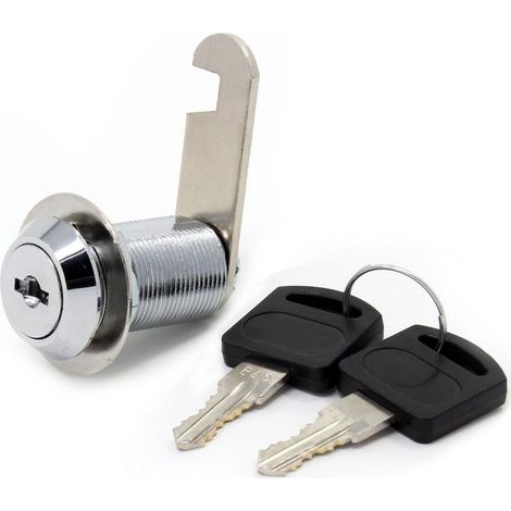 Serrure de sécurité de boîte aux lettres en acier inoxydable 16 mm avec clefs assorties , 30mm Drawer lock (1/5)