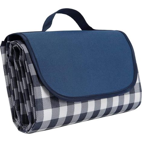 Couverture imperméable extra large 200 x 195 cm, grande couverture de camping avec poignée de transport, tapis de pique-nique anti-sable, tapis d'extérieur pour toute la famille. (1/5)