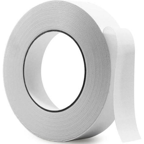 Ruban Adhésif Blindé Extra Fort,20 m X 25 mm Ruban Toile Adhésif Blanc Ruban De Réparation Imperméable Heavy Duty Duct Tape (1/5)