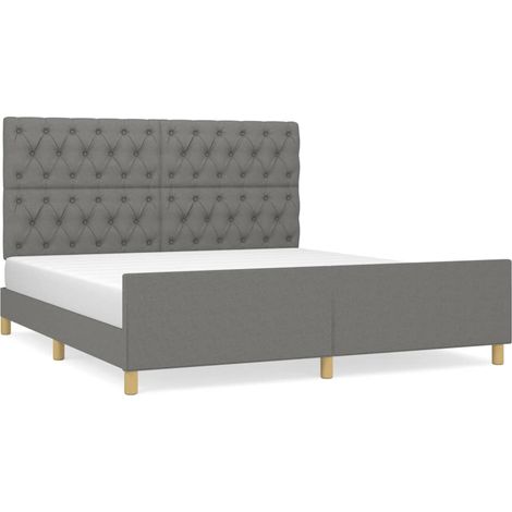 Maison Exclusive - Giroletto senza Materasso Grigio Scuro 160x200 cm Tessuto (1/5)