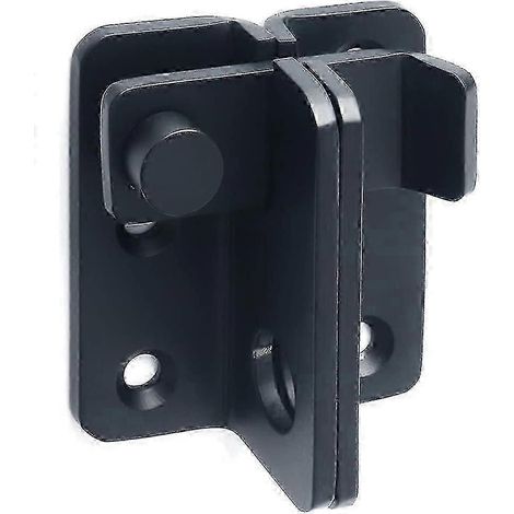Serrure de porte antivol en acier inoxydable finition noir mat avec cadenas coulissant et loquet Ems3005-b Édition 0923 (1/5)