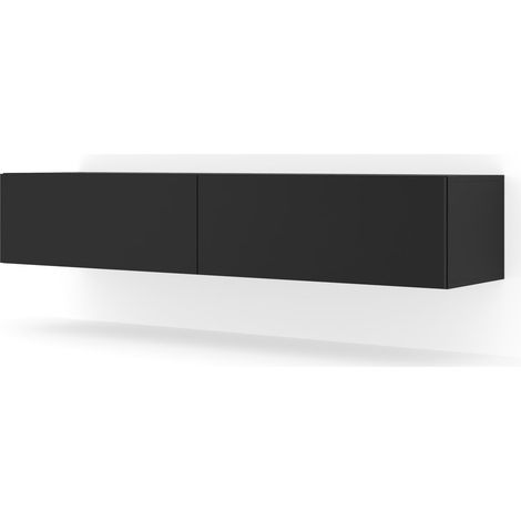 Mueble de TV colgante BINGO 160 cm negro mate (1/5)