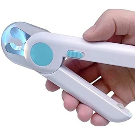 Coupe-ongles et lime à ongles pour chats et chiens, coupe-ongles pour animaux avec lumière LED, protection de sécurité, lime à ongles, outils de toilettage professionnels (rose) (1/5)