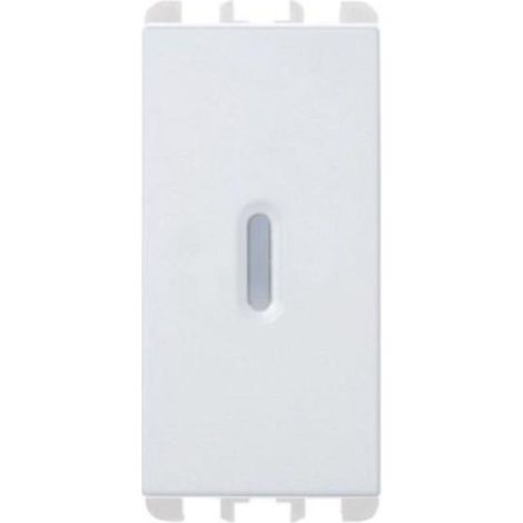 Copritasto illuminabile con diffusore trasparente 1 modulo bianco urmet 10362.b