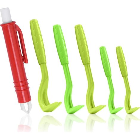 Zeckenentferner 6er Set 5 Haken 1 Pinzette für Hund Katze Mensch (1/5)