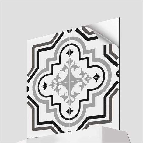 Traditionelle Fliesenbodenaufkleber, selbstklebend, für Küche und Badezimmer, verdickte, matte Bodenaufkleber, wasserdichte, rutschfeste Bodenaufkleber, 5 Stück (Größe: 30 x 30 cm x 5 Stück)