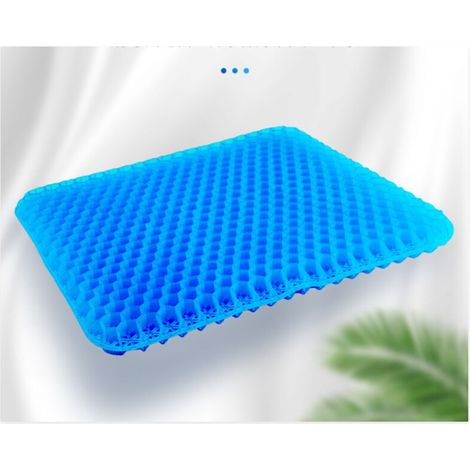 Coussin de siège en Gel, Design en nid d'abeille, Coussin en Gel Double épaisseursoulageant Les douleurs dorsales, pour Voiture, Bureau, Maison, Fauteuil Roulant et Chaise