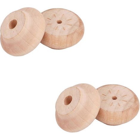 Massivholz-Möbelfüße, runde Holzfüße, erhöhte Füße für Küchenmöbel, Sofas, TV-Schränke, Kommoden, Chai – 20 mm (0,79 Zoll) – unbehandelt