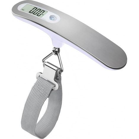 Balance de voyage numérique de haute précision pour valise, poids de 110 lb, Capacité de 50 kg, suspension robuste, argent-Fei Yu (1/5)