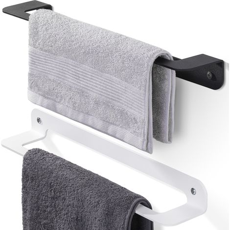 LAMO Handtuchhalter Bad Wandmontage, Handtuchstange Grau, Single 45x8x5 cm, 1 Stück, HLW-450-7016