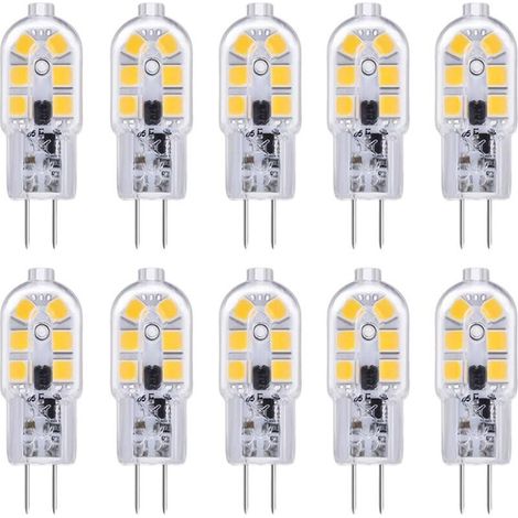 Ampoules LED G4 pour hotte aspirante 12 V 2 W Blanc froid 6 000 K 200 lm Équivalent halogène à deux broches G4 12 V AC/DC Lampe LED G4 pour camping-car/caravane/camping-car Non dimmabl (1/5)