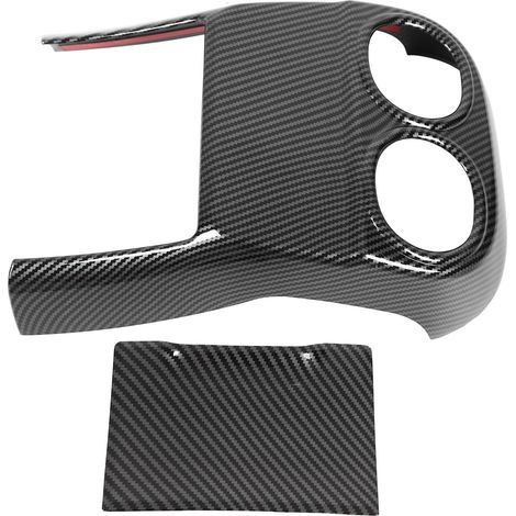 Ensemble de 2 caches décoratifs pour aérateurs arrière de voiture, style fibre de carbone, de remplacement pour Mercedes-Benz Classe C 2022 (1/5)