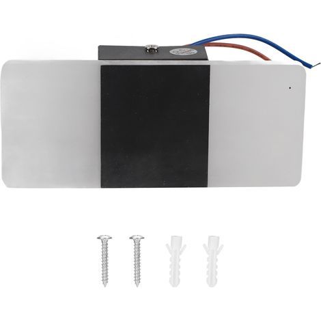 Luminaire mural LED acrylique d'intérieur, lampe de chevet noire avec lumière chaude (taille S) (1/5)