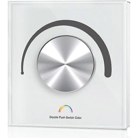 Drehbarer LED-Controller mit Konstantspannung (Glaspanel), 12V/24V DC, intelligenter Dimmer, WLAN, Tuya-App, Cloud-Steuerung, weiß (1/5)