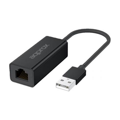 APPROX APPC56 Adaptador USB 3.0 a Ethernet 2.5G RJ-45 Negro