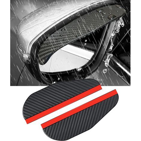 Couverture De Pluie pour Rétroviseur De Voiture,Gadget De Voiture,Accessoires De Voiture,Universel Pour Les Sourcils Miroir En Fibre De Carbone,Pour La Plupart des Voitures,Camion et SUV (1/5)
