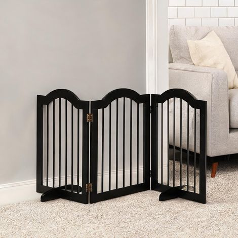 Barrière pour animaux pliable en MDF 154,5 x 29,5 x 61 cm (1/5)
