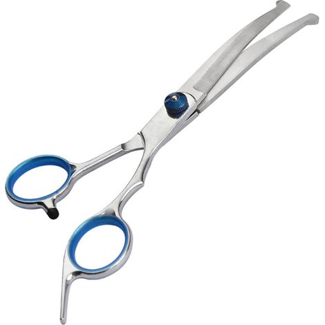 Irovami Ciseaux pliables pour chiens et chats, acier inoxydable, bleus, style rétro, agiles, 17 cm (1/5)