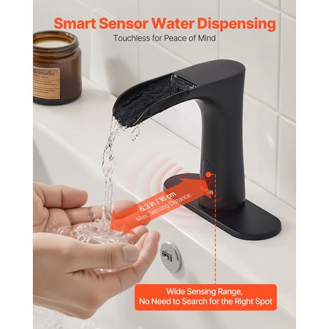 Mitigeur Automatique sans Contact, Robinet à Capteur Électronique de Lavabo, Mélangeur d’Eau Chaude et Froide Moderne pour Tuyau de… (1/5)