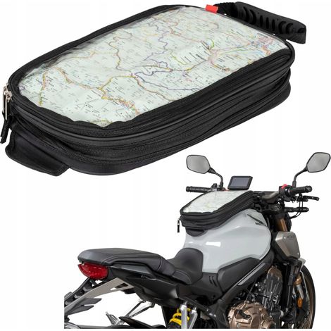 Bolsa magnética para depósito de motocicleta con soporte para mapas (1/5)