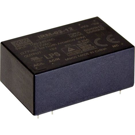 MEAN WELL IRM-03-9 Alimentatore da circuito stampato AC / DC 9 V/DC 333 mA 3 W (1/3)