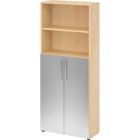 bümö basic Regalschrank - 5 Ordnerhöhen   Ahorn/Silber (1/5)