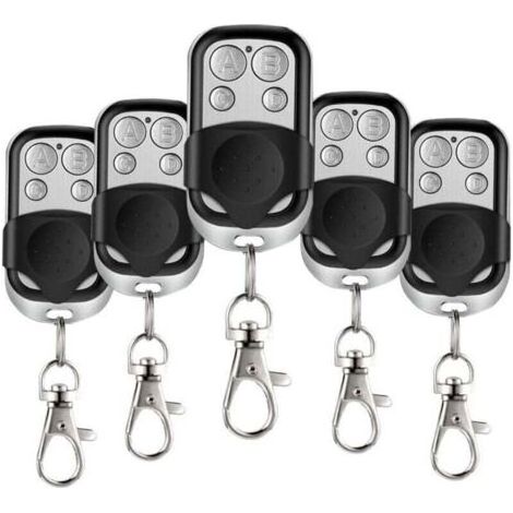 VURAHOME - 5 Pcs Telecommande Universelle Portail, XU, 433,92 MHz Commande à distance Garage sans Fil à 4 Boutons avec Couvercle Coulissant Porte Clés pour Porte Garage Électrique - (1/4)