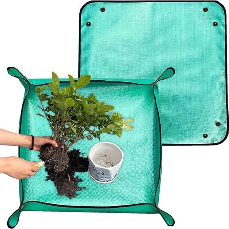 SABIR Tapis de Rempotage de Plantes 2pcs, Tapis de Jardinage Imperméable, Tapis de Plantation de Fleurs Pliable, pour Rempotage Plantes Succulentes Jardin intérieur Plant Care (Vert) (1/5)