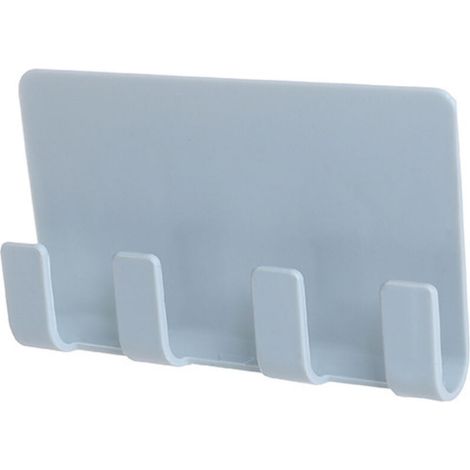 Support de téléphone mural, support de télécommande mural, porte-clés autocollant en PP avec quatre crochets pour smartphones, télécommandes, chapeaux (1/5)