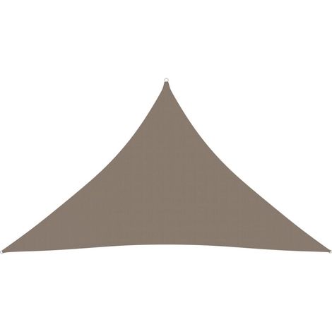 Voile de parasol Tissu Oxford triangulaire 3x3x4,24 m Taupe (1/5)