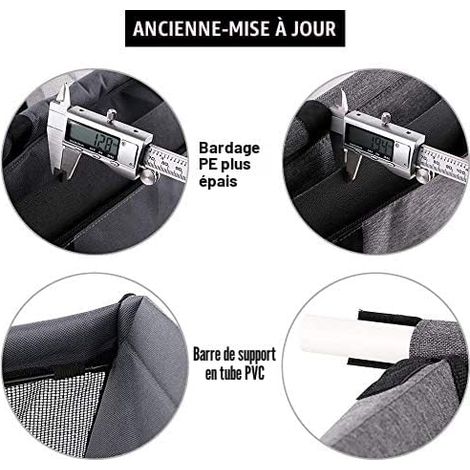 Siège d'appoint de Voiture pour Chiens ou Chats, rehausseur de siège de voiture pour chien de petite et moyenne taille, lavable, pliable et respirant (gris) (1/3)