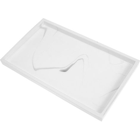 Plateau de Salle de Bain Résine Élégant Organiseur Polyvalent pour Bijoux et Cosmétiques Rangement Compact pour Comptoir Adapté Chambre et Salon'-'- (1/5)