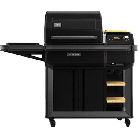 Traeger Timberline Pelletgrill Schwarz und Holz