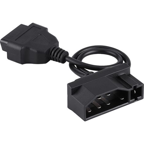 GARRYFIZH Adaptateur de diagnostic, câble en plastique noir OBD II 40 cm professionnel 7 broches à 16 pour remplacement d'interface femelle Ford