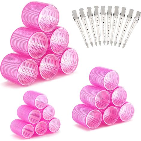 28-teiliges Set hitzefreier Lockenwickler, Zauberwickler mit 10 Haarclips für alle Haartypen: kurz, mittel oder lang (1/5)