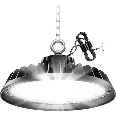 UFO LED High Bay Spotlight Garage Light 34000LM Lighting for Workshop 6000K 120° Lighting IP65 Industrial Lamp Dimmable 120 W/160 W/200 W Factories Building Warehouses Garages Stadiums (1/5)